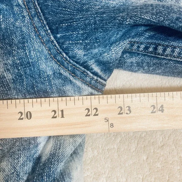 Levi's Denim Jacket Mens XL Blue Acid Wash Trucker Sherpa Fleece Lined 70520 - Picture 6 of 12